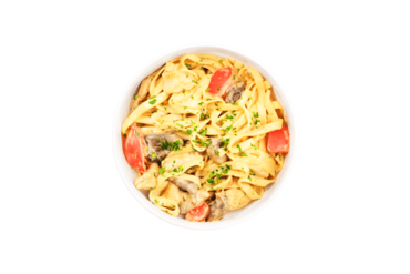 Сливочный удон с цыпленком