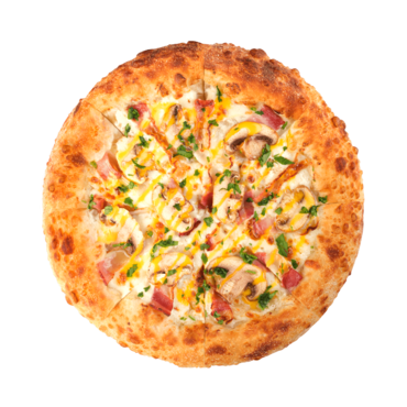 Пицца Бекон и грибы