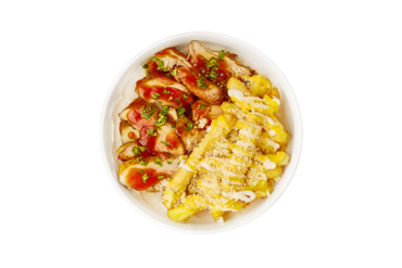 Бедро цыпленка с картофелем фри