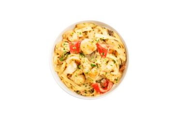 Удон с креветками в соусе сливочный терияки