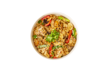 Тай-вок с рисом и свининой